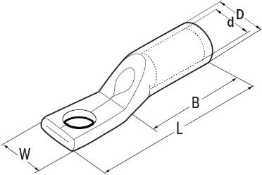 Cable lugs with long barrel